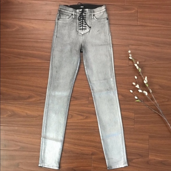 HIGH RISE BULLOCK SKINNY METALLIC JEANS Hudson - Picture 3 of 8